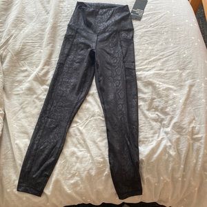 Black Metallic Leggings